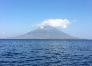 Komba Active Volcano in Banda Sea